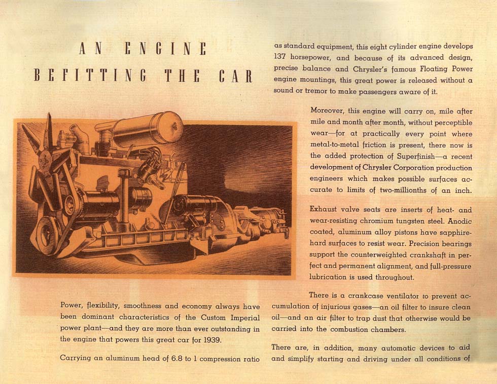 1939 Chrysler Custom Imperial Brochure Page 12